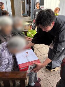 堀田地区秋祭りで獅子舞訪問（グループホーム堀田の家）